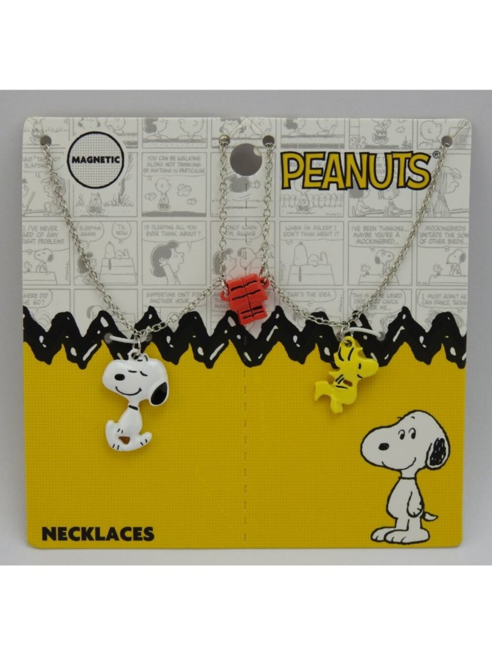 Peanuts Snoopy Woodstock Magnetic Best Friends Necklace Set New On Card
